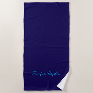 Klassische Handschrift Minimalistischer Profi Strandtuch