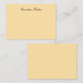 Klassische Handschrift Schlicht einfach beige Mitteilungskarte (Vorne/Hinten)