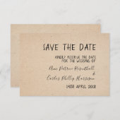 KLASSISCHE HANDSCHRIFTKARTE SAVE THE DATE (Vorne/Hinten)