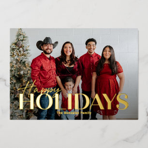 Klassische Happy Holidays-Karte mit Bold-Folie Folien Feiertagskarte
