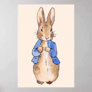Klassische Hasen-Kinderzimmer-Wandkunst Poster