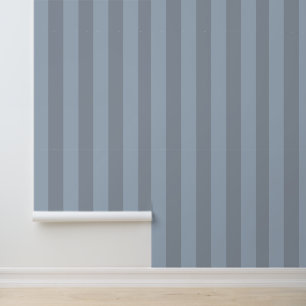 Klassische hellblaue graue Streifen Tapete