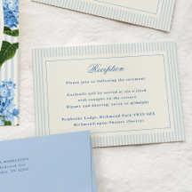 Klassische hellblaue Streifen Reception