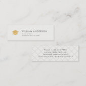 Klassische hellgraue Abschluss Einsteckkarte Mini Visitenkarte (Vorne/Hinten)