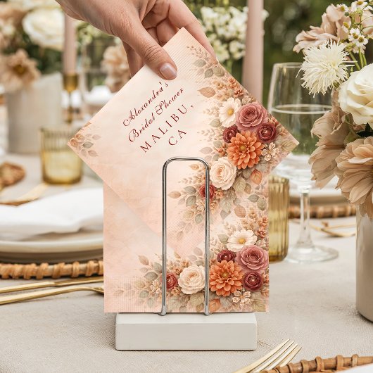 Klassische Herbst-Blumen-Brautparty Serviette