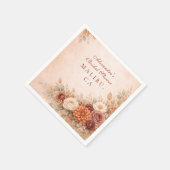 Klassische Herbst-Blumen-Brautparty Serviette (Ecke)