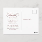 Klassische Herbst kariert Erntedank Dinner Einladu Postkarte (Rückseite)