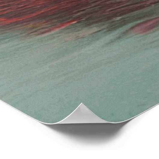 Klassische Herbstansicht eines Seebaums, Blätter Poster (Ecke)