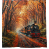 klassische Herbstbahn Duschvorhang (Vorderseite)