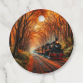 klassische Herbstbahn Geschenkanhänger (Vorderseite)