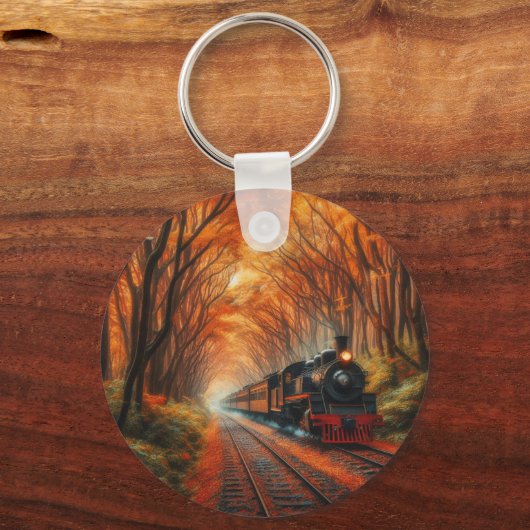 klassische Herbstbahn Schlüsselanhänger (Vorderseite)