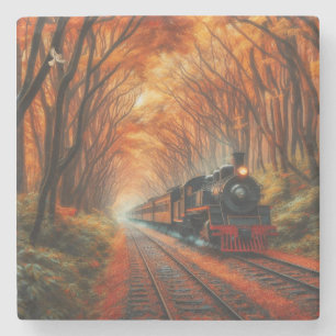 klassische Herbstbahn Steinuntersetzer