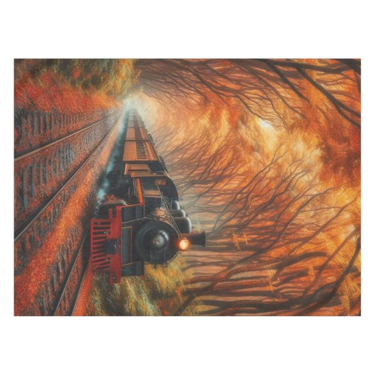 klassische Herbstbahn Tischdecke (Vorderseite (Horizontal))