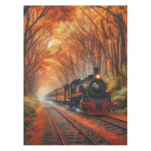 klassische Herbstbahn Tischdecke