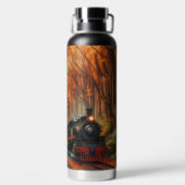 klassische Herbstbahn Trinkflasche (Rückseite)