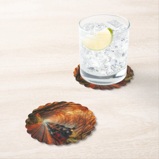 klassische Herbstbahn Untersetzer (Vor Ort)