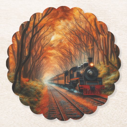 klassische Herbstbahn Untersetzer (Vorderseite)