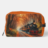 klassische Herbstbahn Waschbeutel (Rückseite)