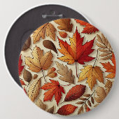 klassische Herbstblätter Button (Vorne & Hinten)