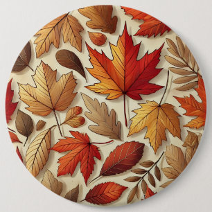klassische Herbstblätter Button