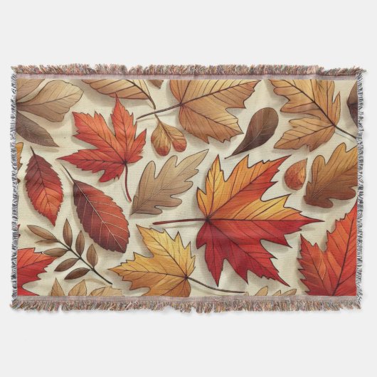 klassische Herbstblätter Decke (Vorderseite)