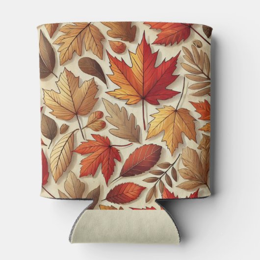 klassische Herbstblätter Dosenkühler (Rückseite)