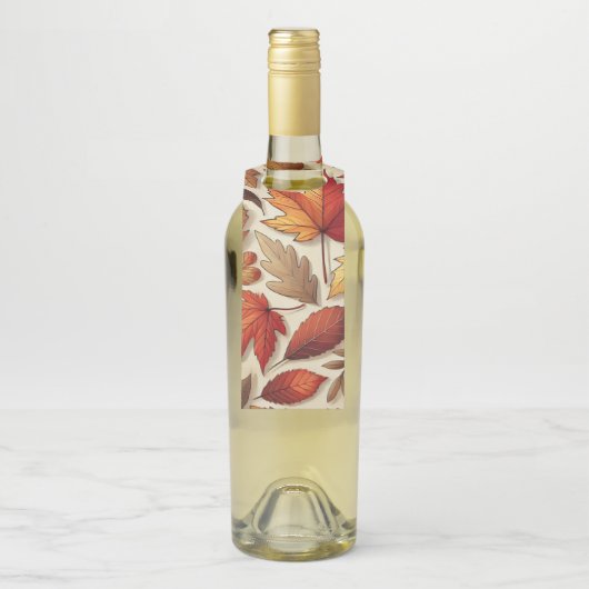 klassische Herbstblätter Flaschenanhänger (Auf Flasche)