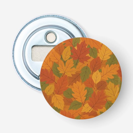 Klassische Herbstblätter gemustert Flaschenöffner (Vorderseite)