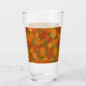 Klassische Herbstblätter gemustert Glas (Rückseite)
