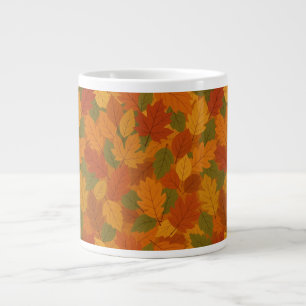 Klassische Herbstblätter gemustert Jumbo-Tasse