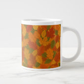 Klassische Herbstblätter gemustert Jumbo-Tasse (Rechts)