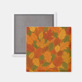 Klassische Herbstblätter gemustert Magnet (Vorderseite/Rückseite)