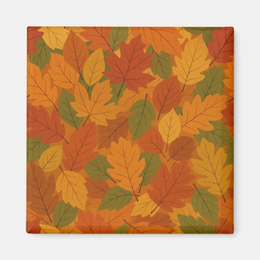 Klassische Herbstblätter gemustert Magnet (Vorne)