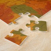 Klassische Herbstblätter gemustert Puzzle (Seite)