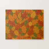 Klassische Herbstblätter gemustert Puzzle (Horizontal)