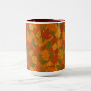 Klassische Herbstblätter gemustert  Tasse