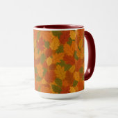Klassische Herbstblätter gemustert Tasse (VorderseiteRechts)