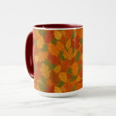 Klassische Herbstblätter gemustert Tasse (Vorderseite Links)