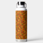 Klassische Herbstblätter gemustert Trinkflasche (Rückseite)