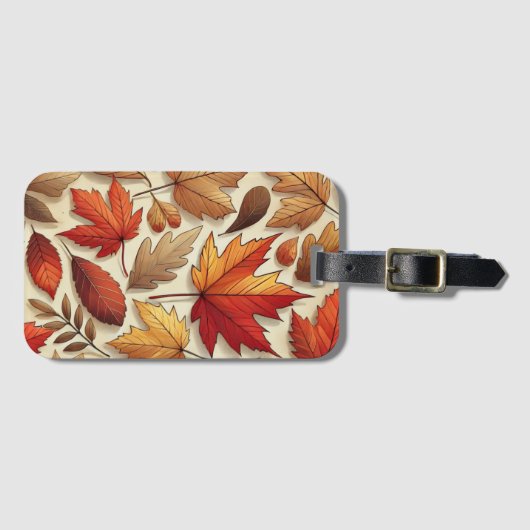 klassische Herbstblätter Gepäckanhänger (Vorderseite (Horizontal))