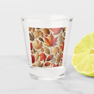 klassische Herbstblätter Schnapsglas