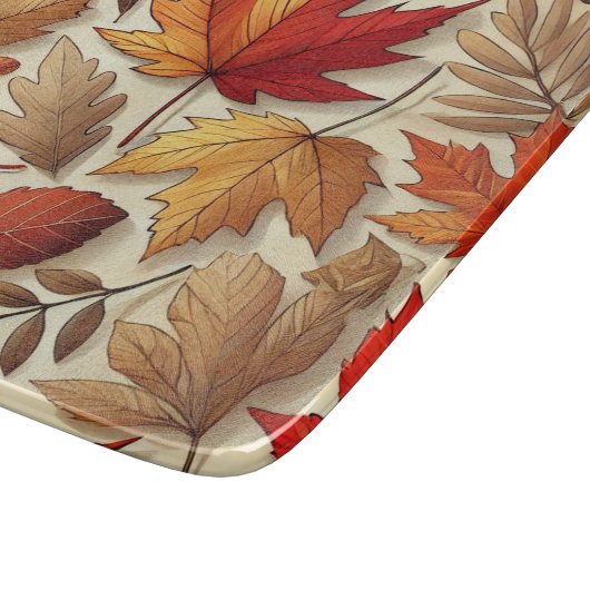 klassische Herbstblätter Schneidebrett (Ecke)