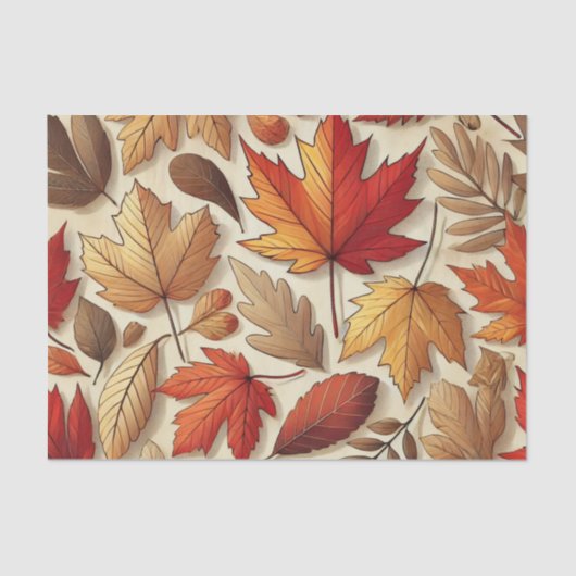 klassische Herbstblätter Seidenpapier (Vorderseite)