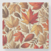 klassische Herbstblätter Steinuntersetzer (Vorderseite)