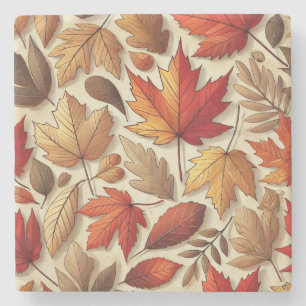 klassische Herbstblätter Steinuntersetzer