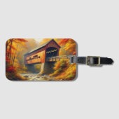 klassische Herbstbrücke Gepäckanhänger (Vorderseite (Horizontal))