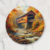 klassische Herbstbrücke Geschenkanhänger (Vorderseite)