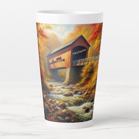 klassische Herbstbrücke Milchtasse (Vorderseite)