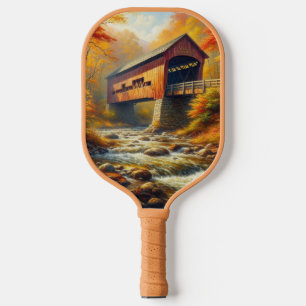 klassische Herbstbrücke Pickleball Schläger