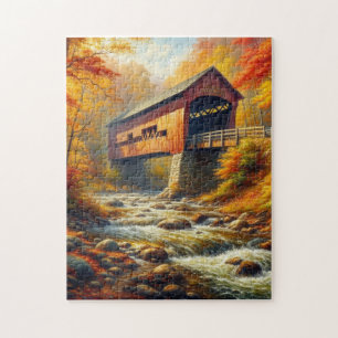 klassische Herbstbrücke Puzzle